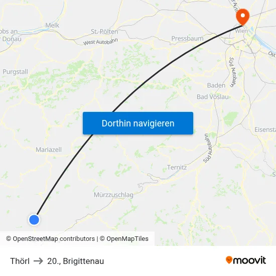 Thörl to 20., Brigittenau map