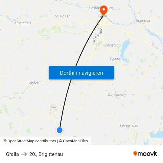 Gralla to 20., Brigittenau map