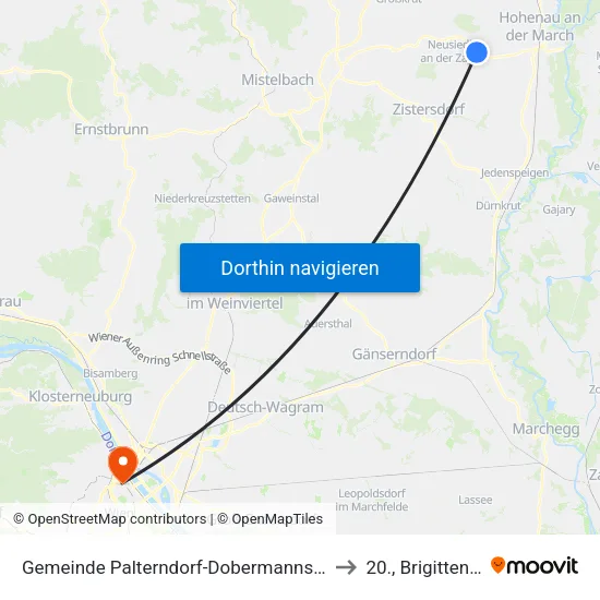 Gemeinde Palterndorf-Dobermannsdorf to 20., Brigittenau map