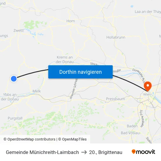 Gemeinde Münichreith-Laimbach to 20., Brigittenau map