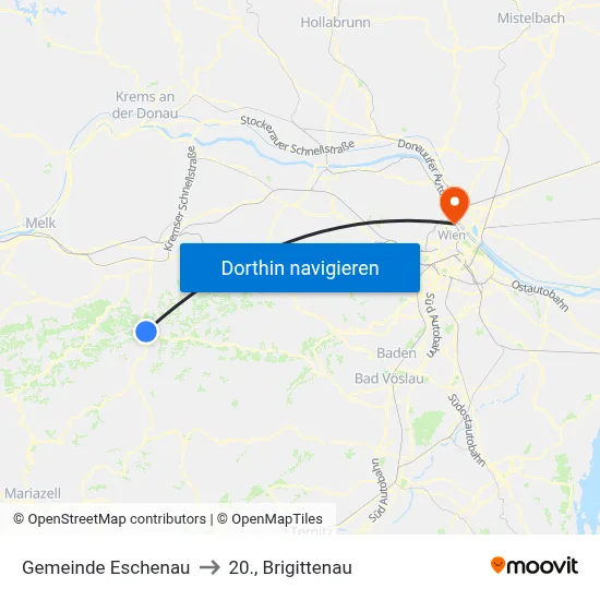 Gemeinde Eschenau to 20., Brigittenau map