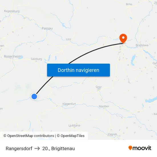 Rangersdorf to 20., Brigittenau map
