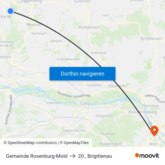 Gemeinde Rosenburg-Mold to 20., Brigittenau map