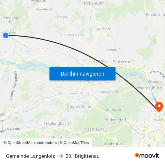 Gemeinde Langenlois to 20., Brigittenau map