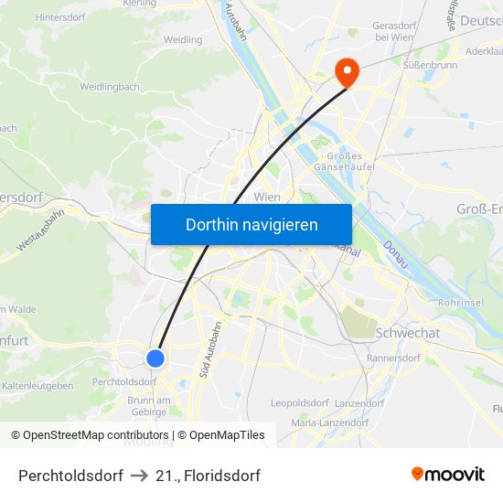 Perchtoldsdorf to Perchtoldsdorf map