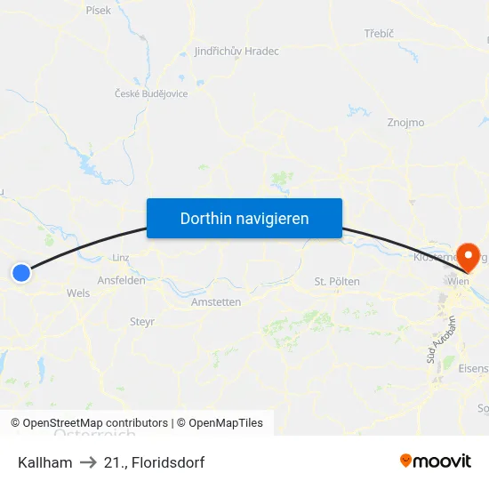 Kallham to 21., Floridsdorf map