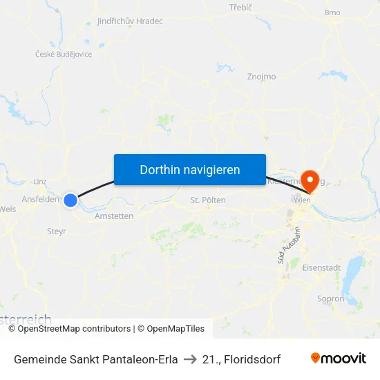 Gemeinde Sankt Pantaleon-Erla to 21., Floridsdorf map