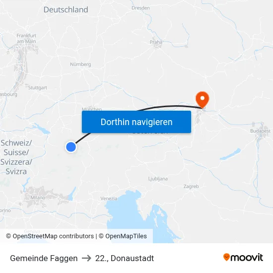 Gemeinde Faggen to 22., Donaustadt map