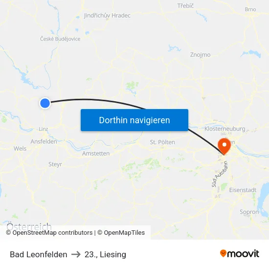 Bad Leonfelden to 23., Liesing map