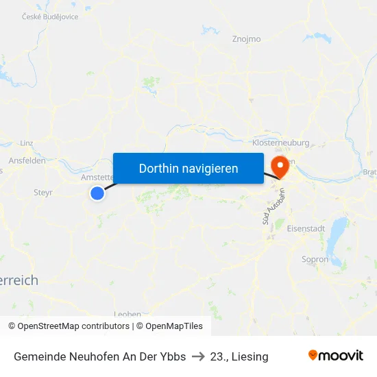 Gemeinde Neuhofen An Der Ybbs to 23., Liesing map