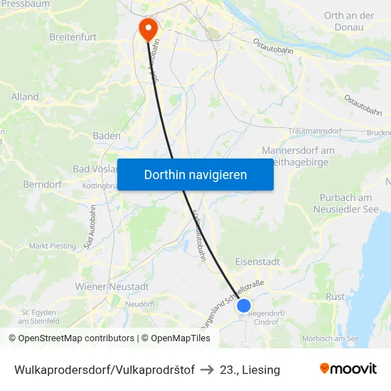 Wulkaprodersdorf/Vulkaprodrštof to 23., Liesing map