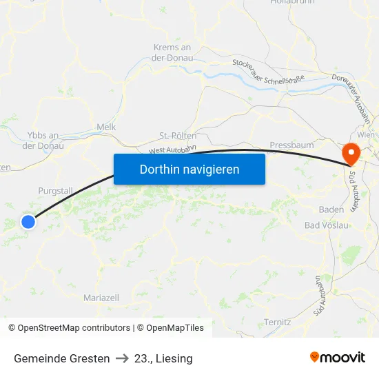 Gemeinde Gresten to 23., Liesing map