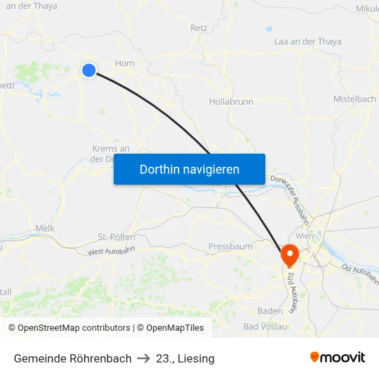 Gemeinde Röhrenbach to 23., Liesing map