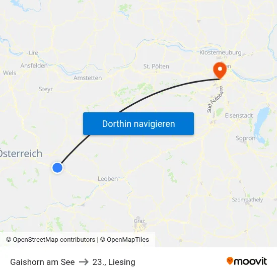 Gaishorn am See to 23., Liesing map