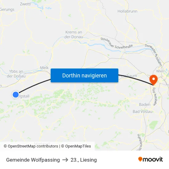 Gemeinde Wolfpassing to 23., Liesing map