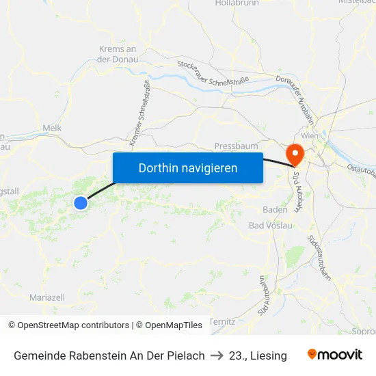 Gemeinde Rabenstein An Der Pielach to 23., Liesing map