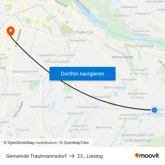 Gemeinde Trautmannsdorf to 23., Liesing map