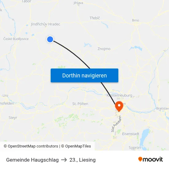 Gemeinde Haugschlag to 23., Liesing map