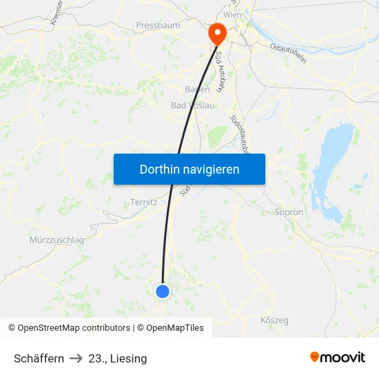 Schäffern to 23., Liesing map
