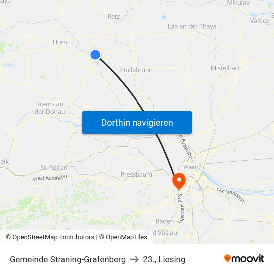 Gemeinde Straning-Grafenberg to 23., Liesing map