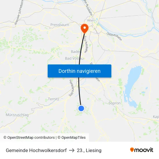 Gemeinde Hochwolkersdorf to 23., Liesing map