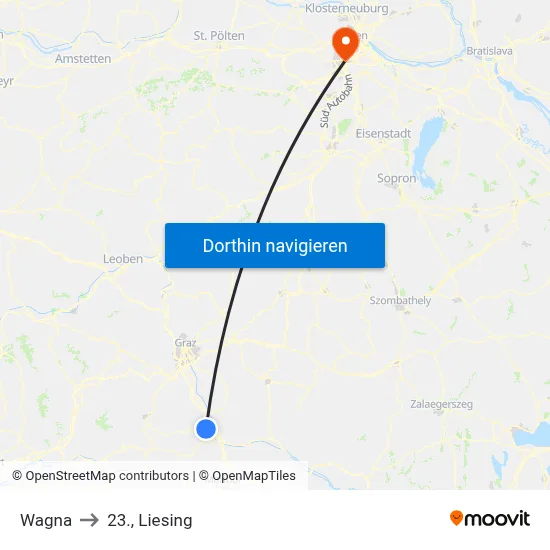 Wagna to 23., Liesing map
