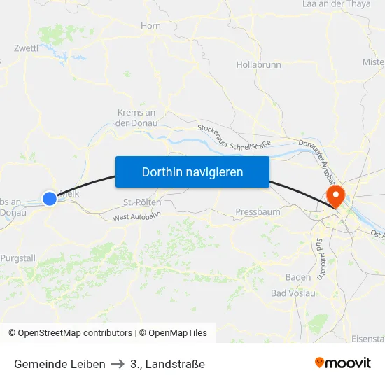 Gemeinde Leiben to 3., Landstraße map