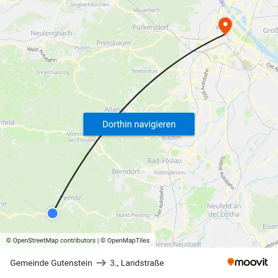 Gemeinde Gutenstein to 3., Landstraße map
