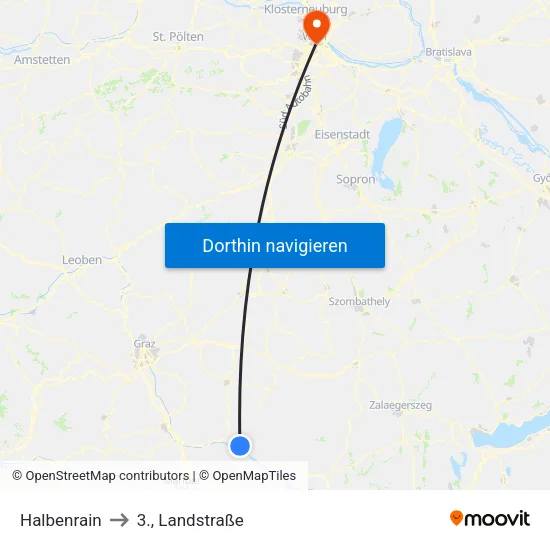Halbenrain to 3., Landstraße map