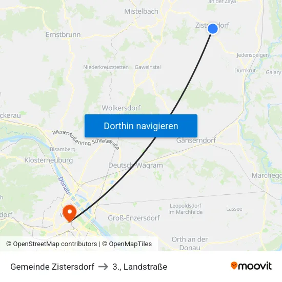 Gemeinde Zistersdorf to 3., Landstraße map