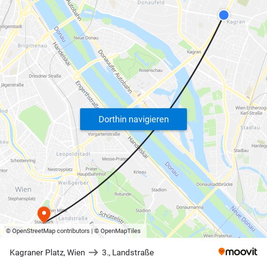 Kagraner Platz, Wien to 3., Landstraße map