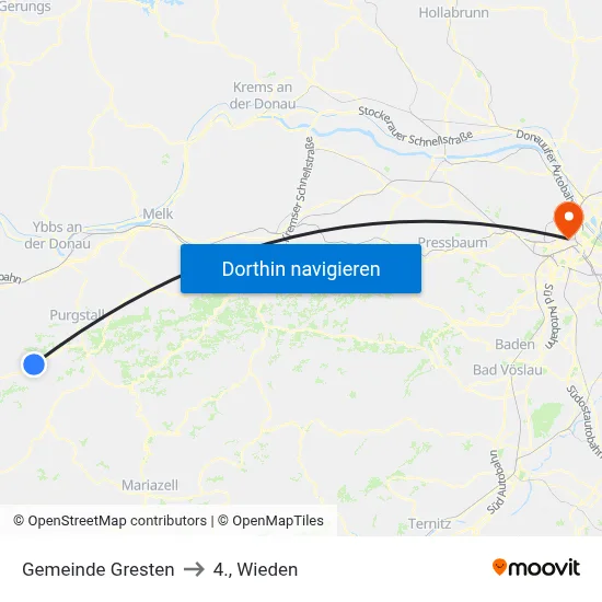 Gemeinde Gresten to 4., Wieden map