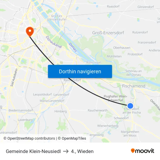 Gemeinde Klein-Neusiedl to 4., Wieden map