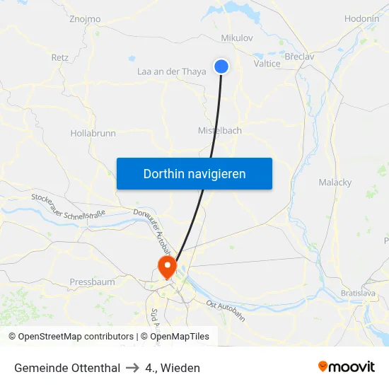 Gemeinde Ottenthal to 4., Wieden map