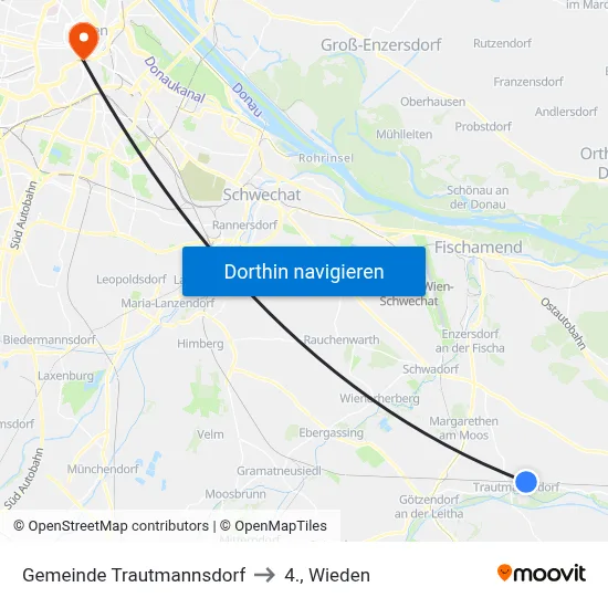 Gemeinde Trautmannsdorf to 4., Wieden map