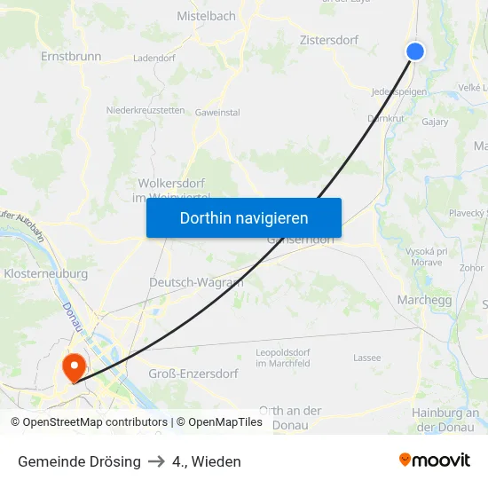 Gemeinde Drösing to 4., Wieden map