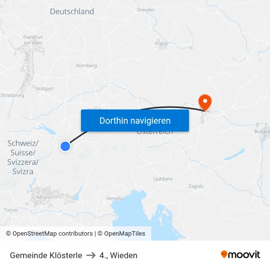 Gemeinde Klösterle to 4., Wieden map