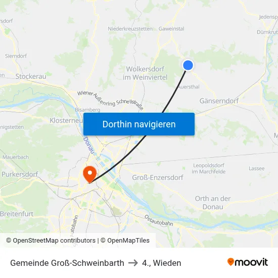 Gemeinde Groß-Schweinbarth to 4., Wieden map