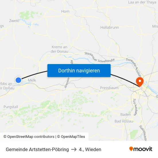 Gemeinde Artstetten-Pöbring to 4., Wieden map