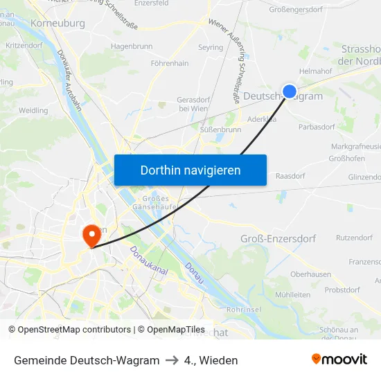 Gemeinde Deutsch-Wagram to 4., Wieden map