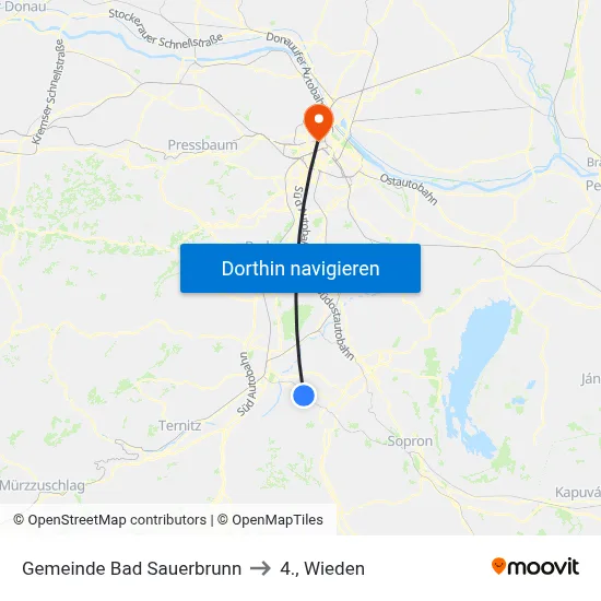 Gemeinde Bad Sauerbrunn to 4., Wieden map