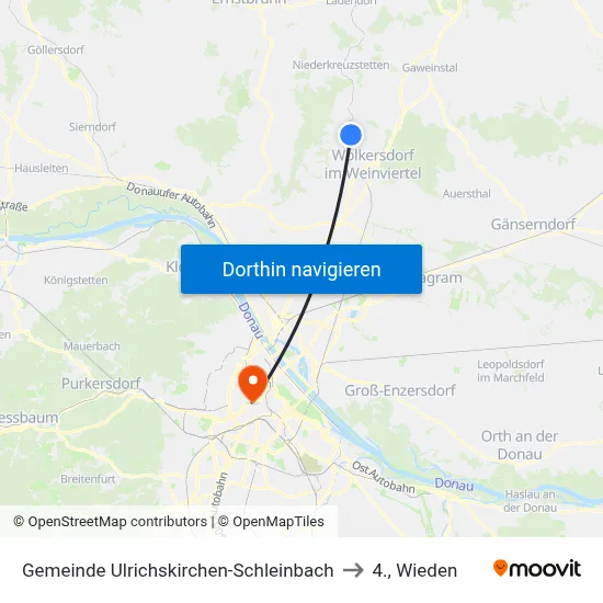 Gemeinde Ulrichskirchen-Schleinbach to 4., Wieden map