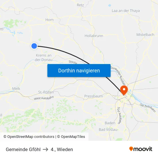 Gemeinde Gföhl to 4., Wieden map
