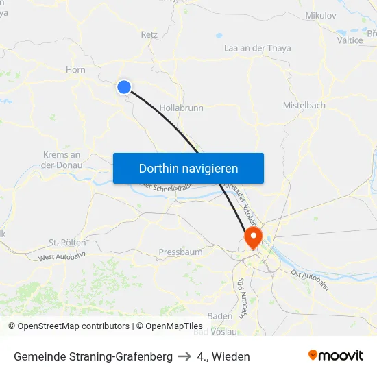 Gemeinde Straning-Grafenberg to 4., Wieden map