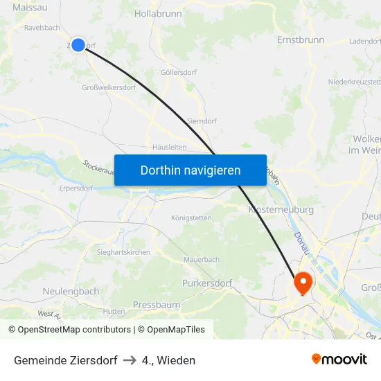 Gemeinde Ziersdorf to 4., Wieden map