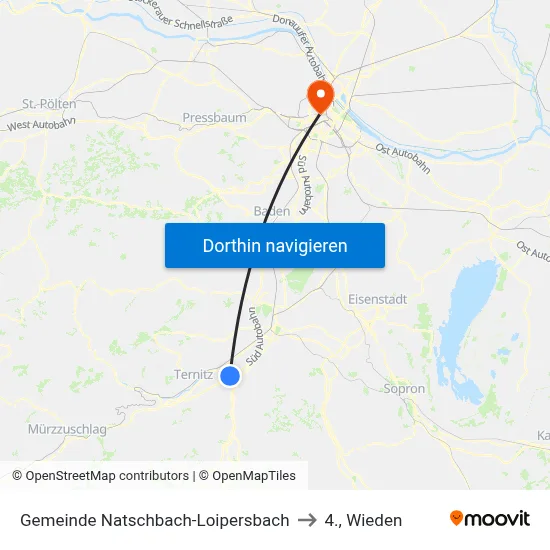 Gemeinde Natschbach-Loipersbach to 4., Wieden map