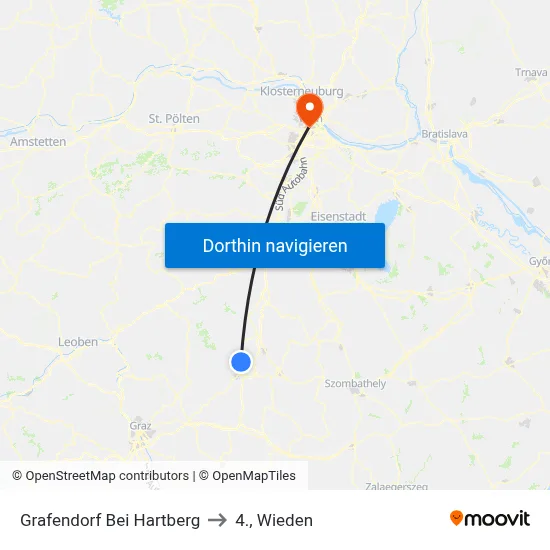 Grafendorf Bei Hartberg to 4., Wieden map