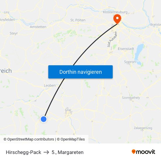 Hirschegg-Pack to 5., Margareten map