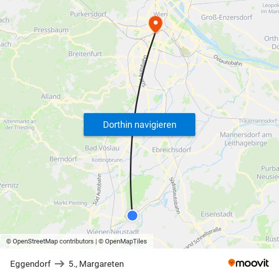 Eggendorf to 5., Margareten map