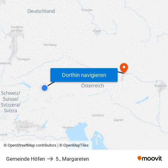 Gemeinde Höfen to 5., Margareten map